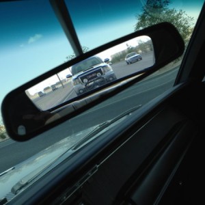 my Sierra in My '68 Charger mirror.
