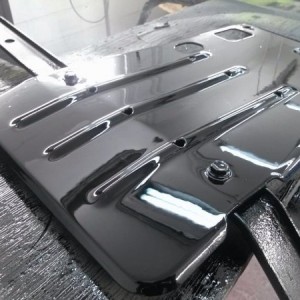 Skid plate after paint