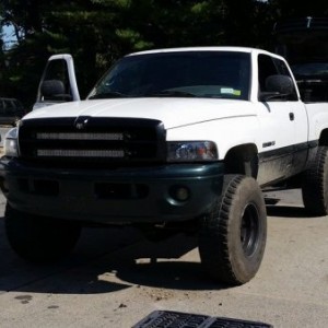 Doner truck on the trailer and a quick sport bumper mock up before paint.