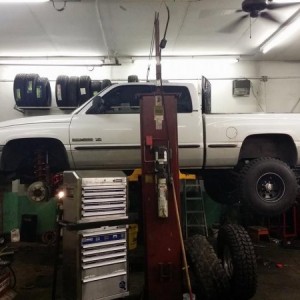 Heavy duty brakes going on.
