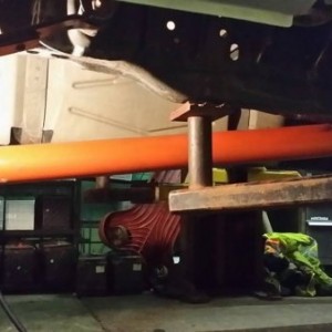 FINALLY my driveshaft came! What better color than mopar orange!