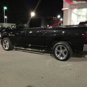 At the dealership wasn't expecting to buy a truck that night just kind of happened.