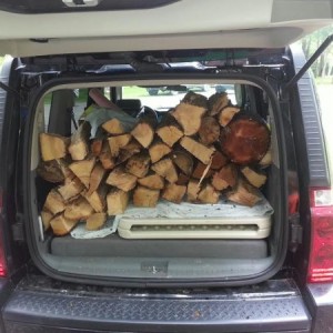 The Mander haulin some wood