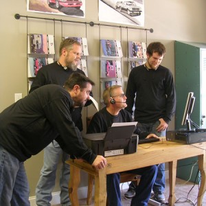 The "Geno's Guys" in black. (L to R) Scott, Brandon, Andy and John.