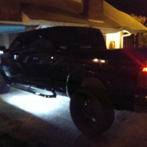 white led strips tied into interior lights