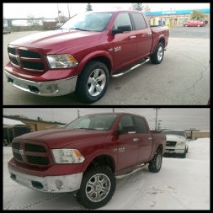 Before and After 4" Superlift with Bilstien Shocks