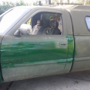 Started to repaint the green on my rig