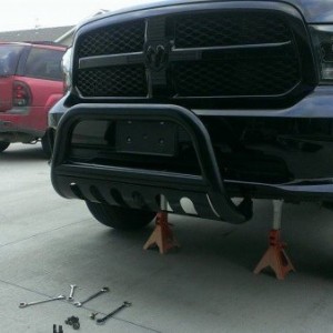 This is the installation of the bull-bar