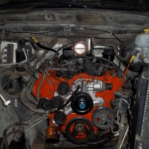 engine in the truck almost ready for first fire up