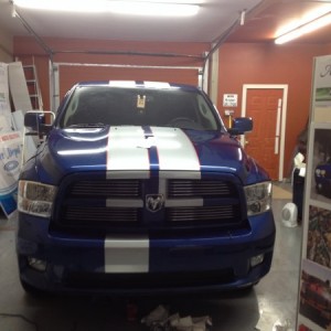 stripes being put on