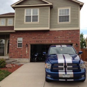 truck with stripes