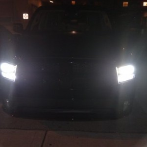 Halos and parking lights on