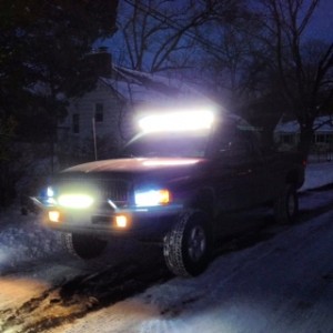 First snow with the truck. Light it up!