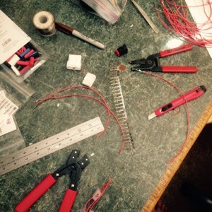 The start of the wiring harness