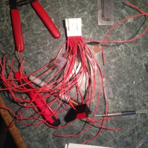 Wiring harness well underway