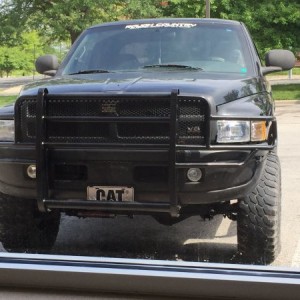 In a parking lot lol