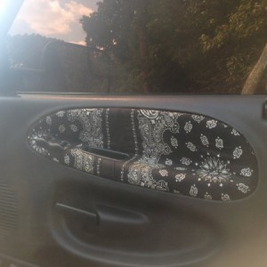 bandanna wrapped door inserts