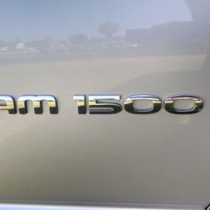 A before shot of the passenger side badging.