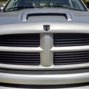 Blacked out the grill. Looks good until I can afford a black billet grill.