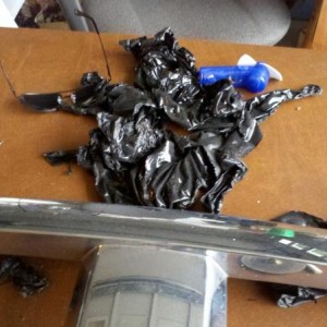 Pile o plastidip. Didn't have it thick enough
