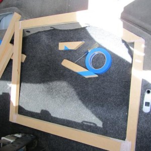 Passenger side sub frame, strengthened with bondo.