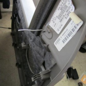 Tweeter connections wired where the emblem was.