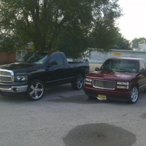me and my buddy rc on our way to a truck show