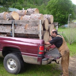 James and a large load of firewood.