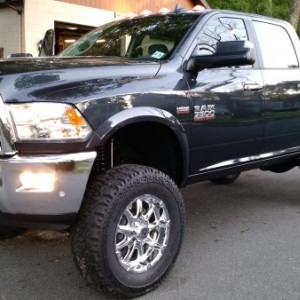 Three days old. lift kit, tires/wheels, fender flares.