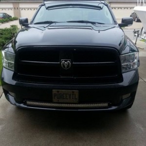 50" Led Light Bar on Roof 42" LED Light Bar in bumper 3
