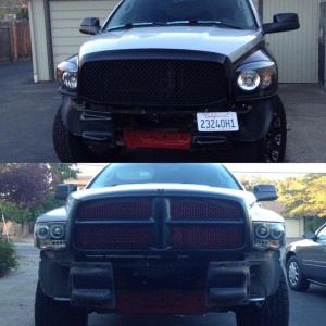 Before and after, Still have to pic up my 06 sport bumper and toss it on, all bolts should line up as the only difference in the bumpers 05 and 06-08