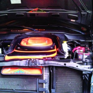 Intake installed, notice overflow tank had to be relocated to the side