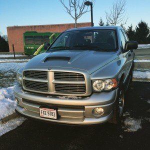 sitting in the parking lot at college