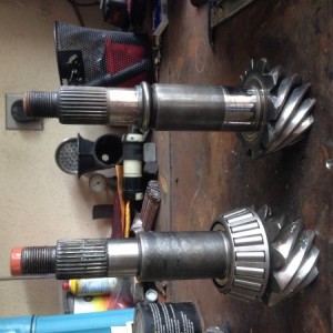sorry its sideways. New pinion with no crush sleeve.
