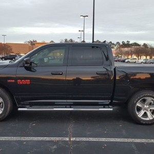 Ram 1500 and Hemi Plastic dipped Hemi Orange
