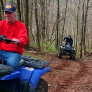 CJ & Pa 4 wheeling on the mountain