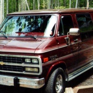 Classic chevy van my old work van