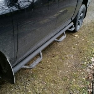 nfab wheel to wheel nerf bars rhino lined