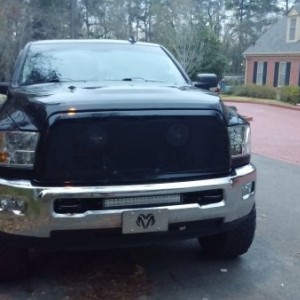 black wire mesh grille