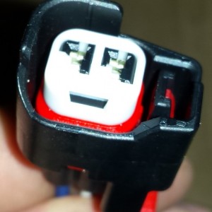 Completed hood switch connector.