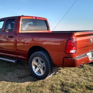 Rear quarter, new tires, Amp Terrain Grippers, 305/55/r20