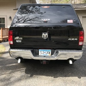 Another shot of the new Turndown Exhaust Tips on our RAM