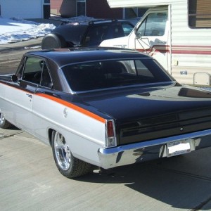 67 Nova Rear left side shot