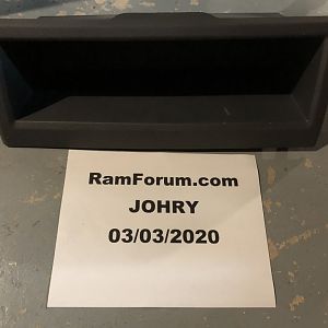 Upper Glove Box Bin