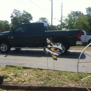 At the car wash, hand wash only, getting shiny for Friday Night Lights in a small town!