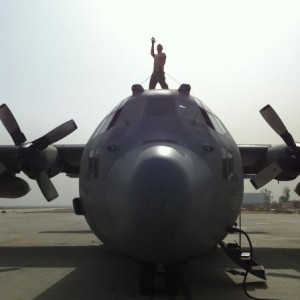 My other ride, C-130 H3. She's got about 78,000 lbs of torque, and gets about .42 mpg of JP8!