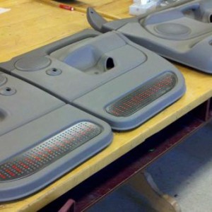 DOOOR Panels 
Krylon Fusion hammered finish and my custom red dots :))))


Handles match 2!