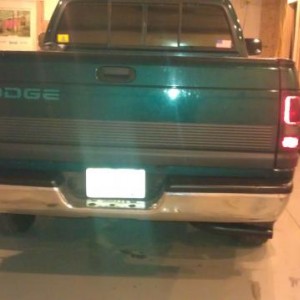 Rear view. Before Tinted tail lights and brows on the headlights