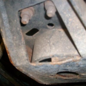 The after-market 3" drop BPE lower control arms.