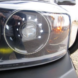 Retro shop LED halo, CCLF "halo" custom paint, tinting, turn signal.